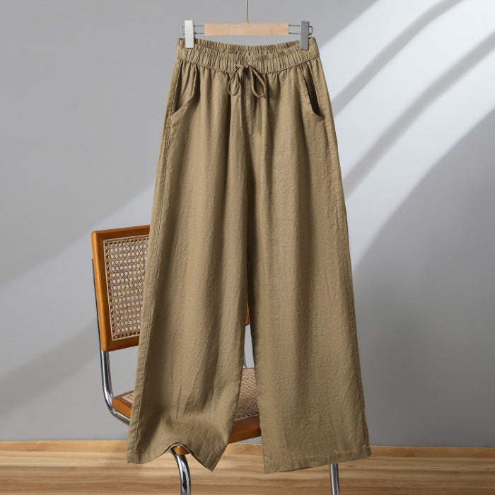 Women's Drawstring Straight Thin Casual Pants
