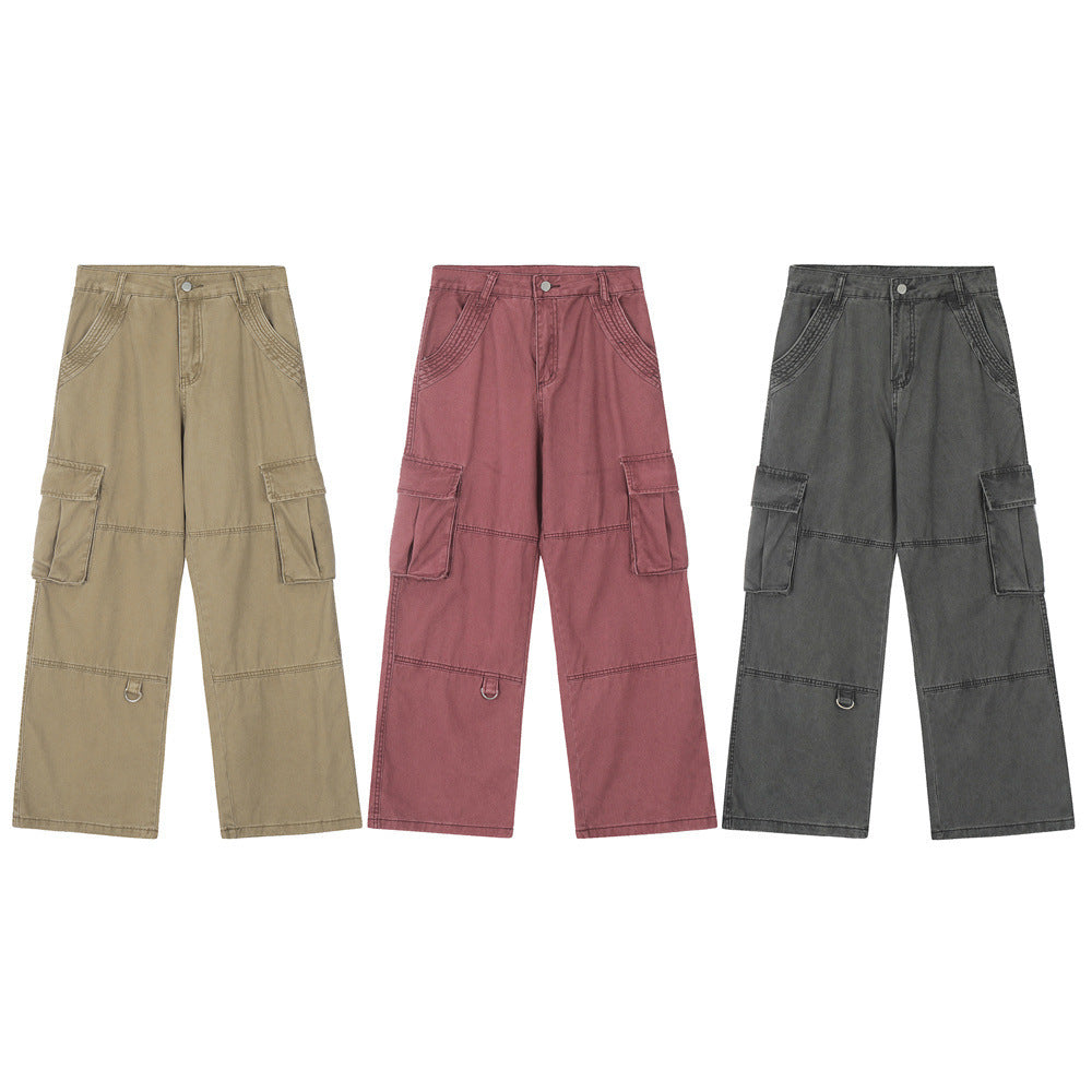 Fashion Personality Distressed Cargo Jeans Men