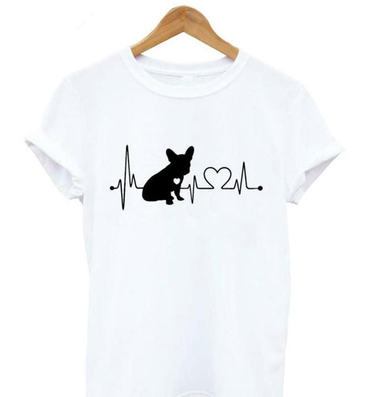 European And American Street Women's Clothing  Dogs Digital Printing Kawaii Short-sleeved T-shirt