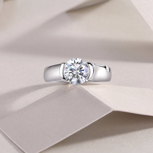 The Love Of Your Life Diamond Ring, Wedding Ring, Luxury Fashion Set With Moissanite Silver Ring
