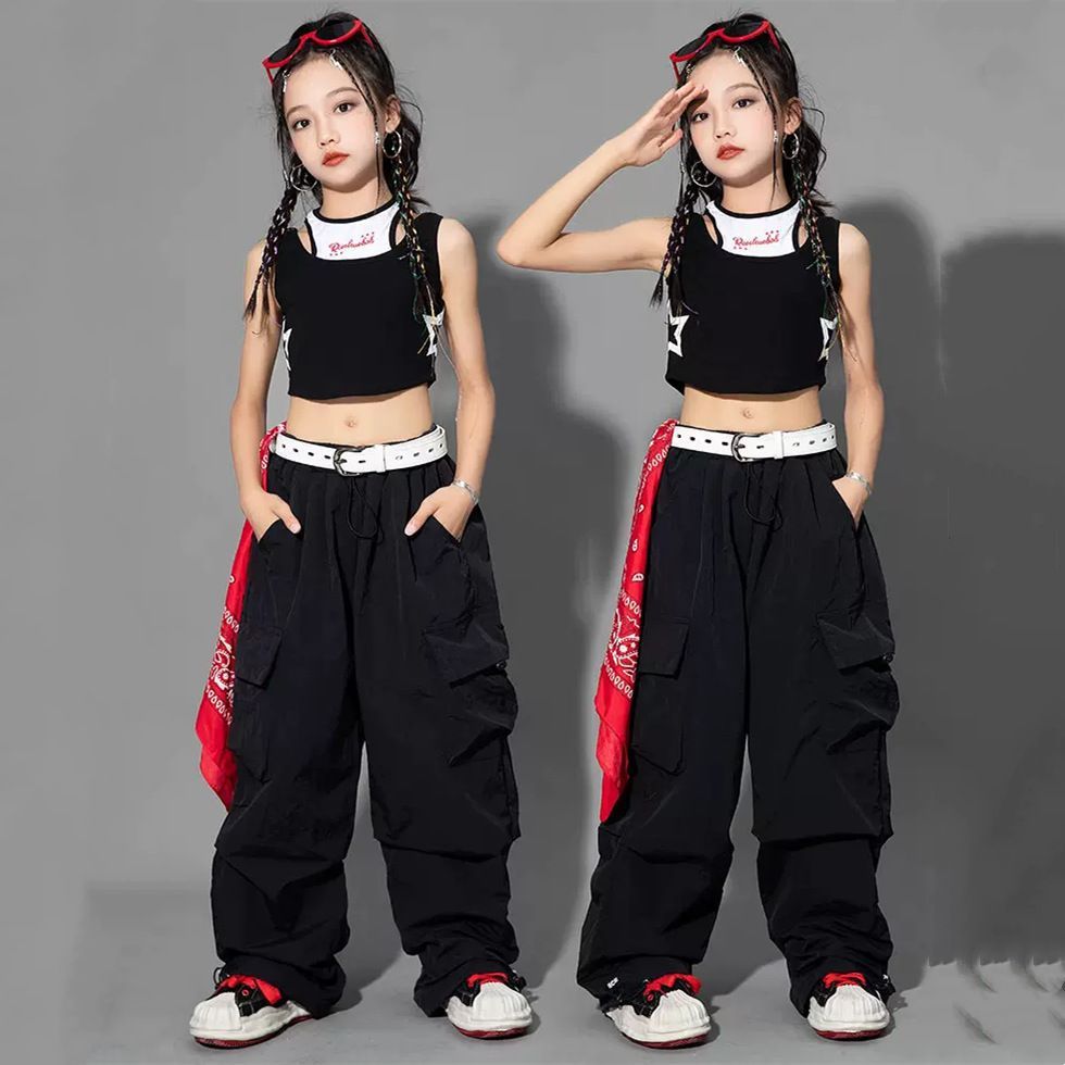 Girls Loose Western Style Wide-leg Overalls