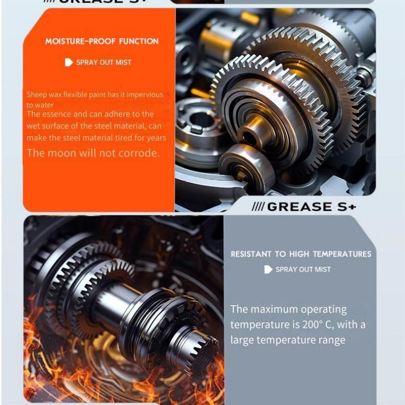Rust And Noise Removal Spray - Multifunctional High Temperature Resistant Butter Spray For Cleaning Gears And Extending Their Service Life. Suitable For Equipment Maintenance
