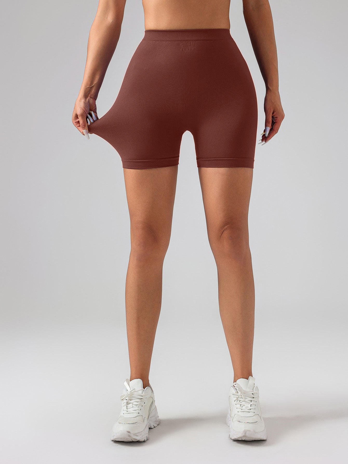 3 Pack Gym Cycling Elastic Tight Breathable V-shaped Hip Sports Shorts New Nylon Yoga Solid Color Seamless Yoga Shorts