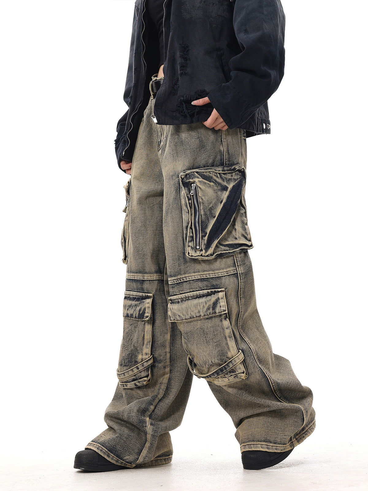 Men's Multi-pocket Loose Wide-leg Pants