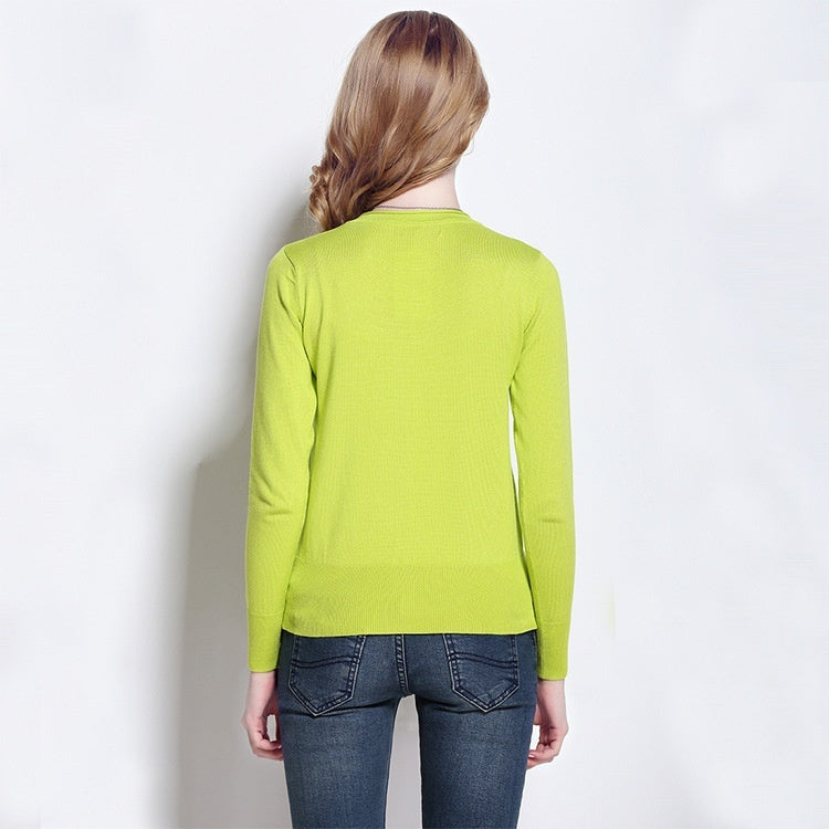 Women's Cloth Buckle Mercerized Cotton Coat Oversized Loose Sweater Outside