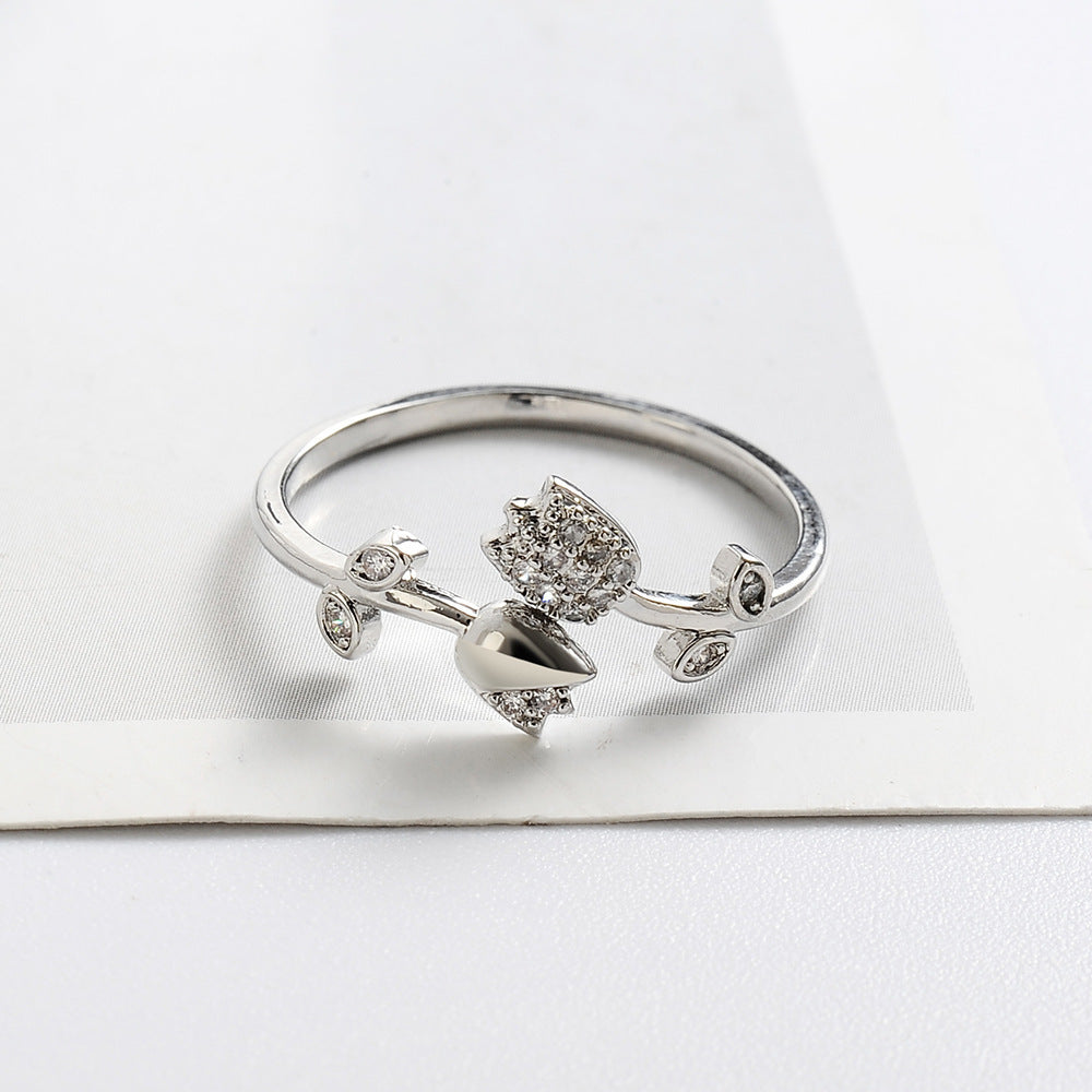 Simple Vintage French Vintage Rose Ring