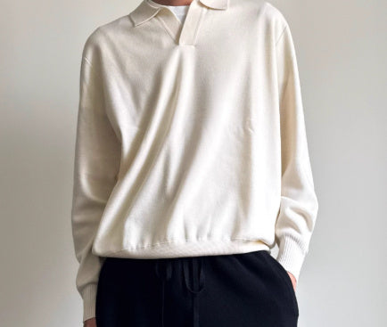 Old Money Style Pure Wool POLO Sweater