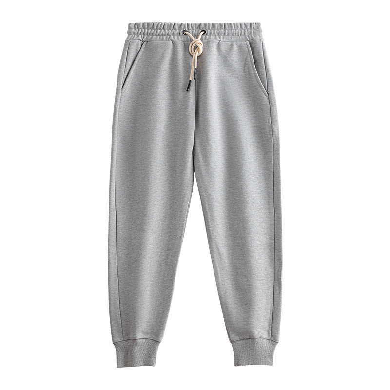 Fleece-lined Thick Drawstring Sweatpants Men