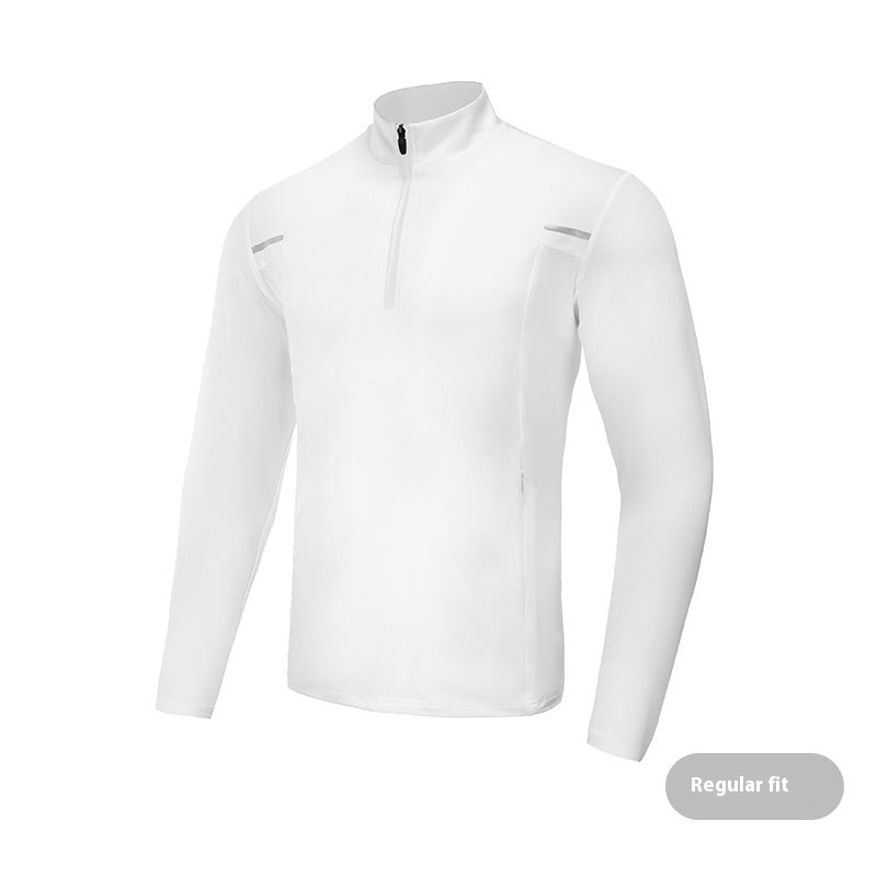 Outdoor Windproof Quick Drying Clothes Casual Sports Men's Half Zipper Top Training Wear