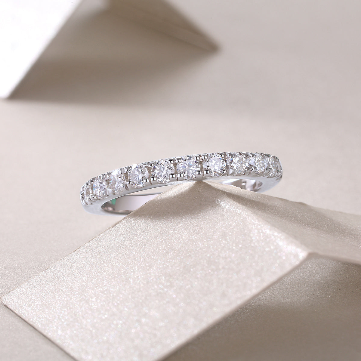 Parallel World Diamond Ring Luxury Fashion Set Moissanite Silver Ring