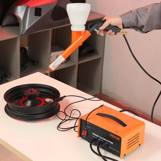 Powder Coating System, 50KV Electrostatic Output Powder Coating Kit With Foot Switch, Spray Gun, Nozzles And Powder Cups, Powder Coating Equipment For Home DIY And Commercial Production