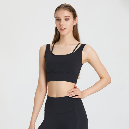 Sports Underwear Shockproof Bra Running Fitness Clothes Women's Yoga Vest With Chest Pad
