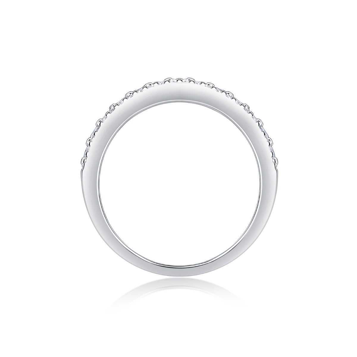 Multi-row Diamond Ring Luxury Fashion Set Moissanite Silver Ring