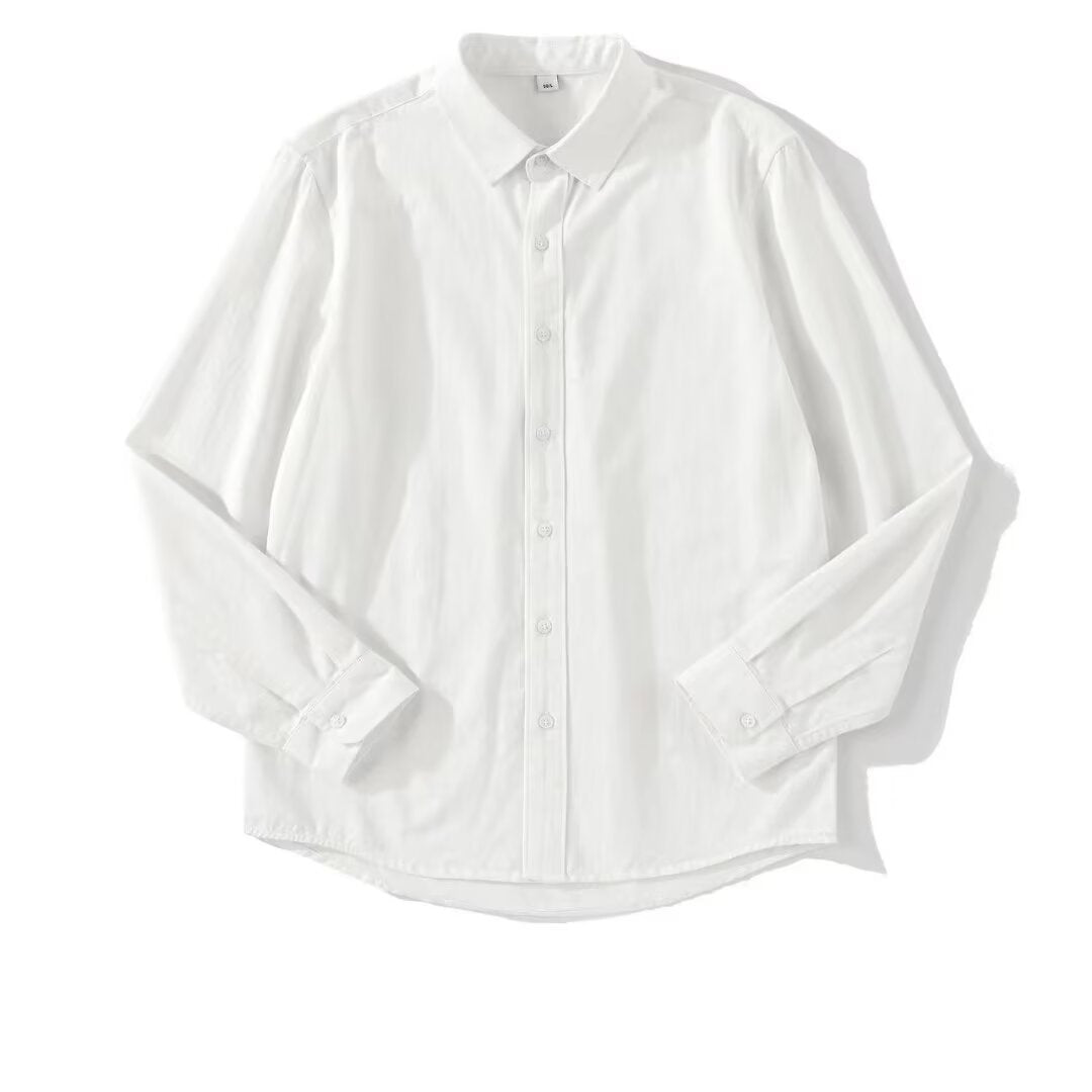 New All-match Solid Color Shirt Artistic Style Single-wear Top