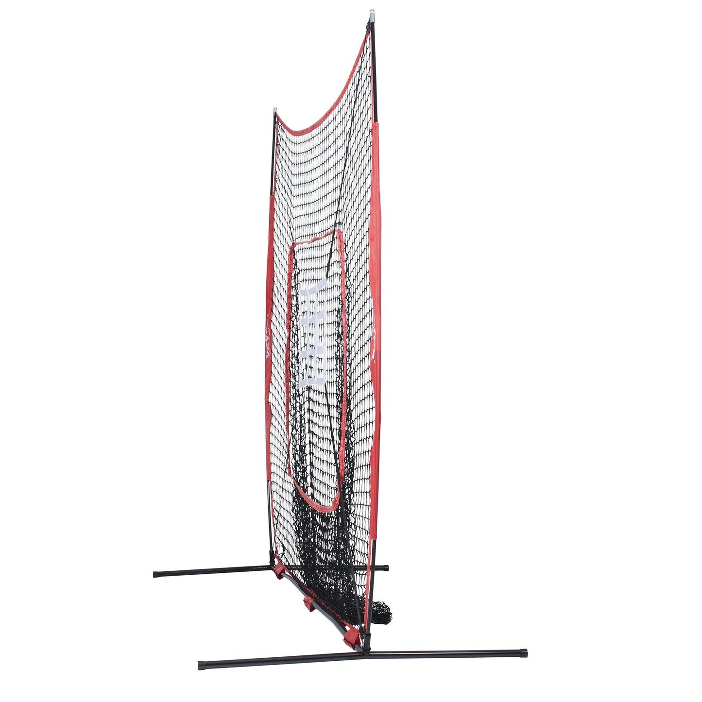 7x7 Ft Baseball Softball Practice Net, Portable Baseball Training Net For Hitting Catching Pitching, Backstop Baseball Equipment With Bow Frame, Carry Bag, Strike Zone, Ball, Tee, Ball Collector
