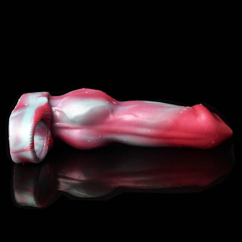 Skin-friendly Series Silicone Chastity Lock Male Products Device Horseshoe Ring Heart Set Sexy