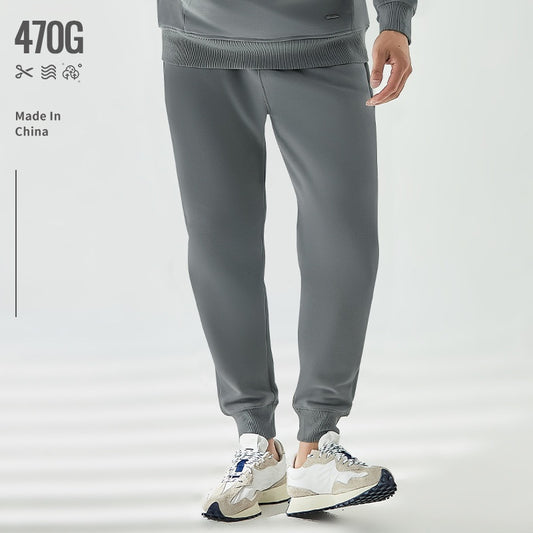 Closed Drawstring Thickened Fleece-lined Male And Female Trendy Brand Casual Tappered Sweatpants