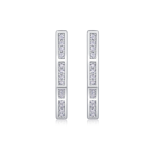 Galaxy Wandering Diamond Set Moissanite Silver Earrings Luxury Fashion Diamond Earrings Stud Earrings