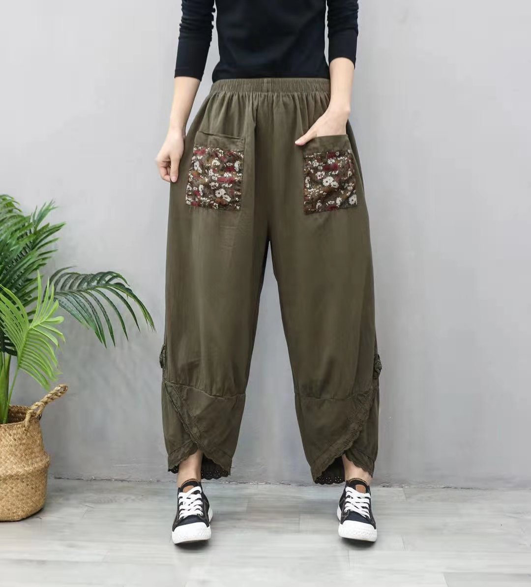 Fashion Casual Women's Harem Pants Wide Leg