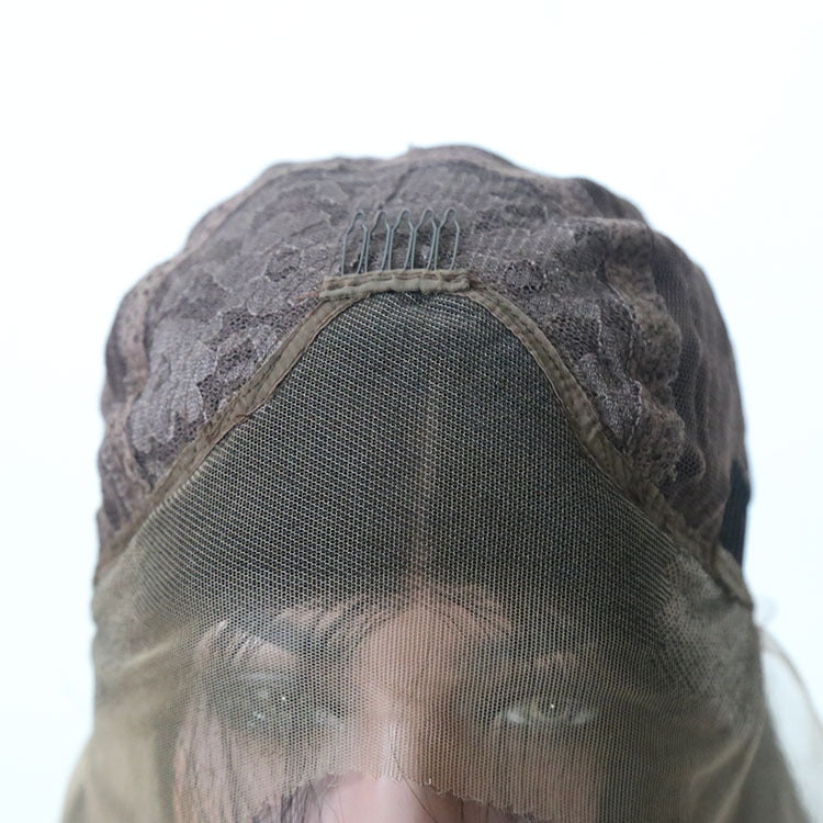 New Mid-length Long Straight Hair Style Former Lace Head Cap Women