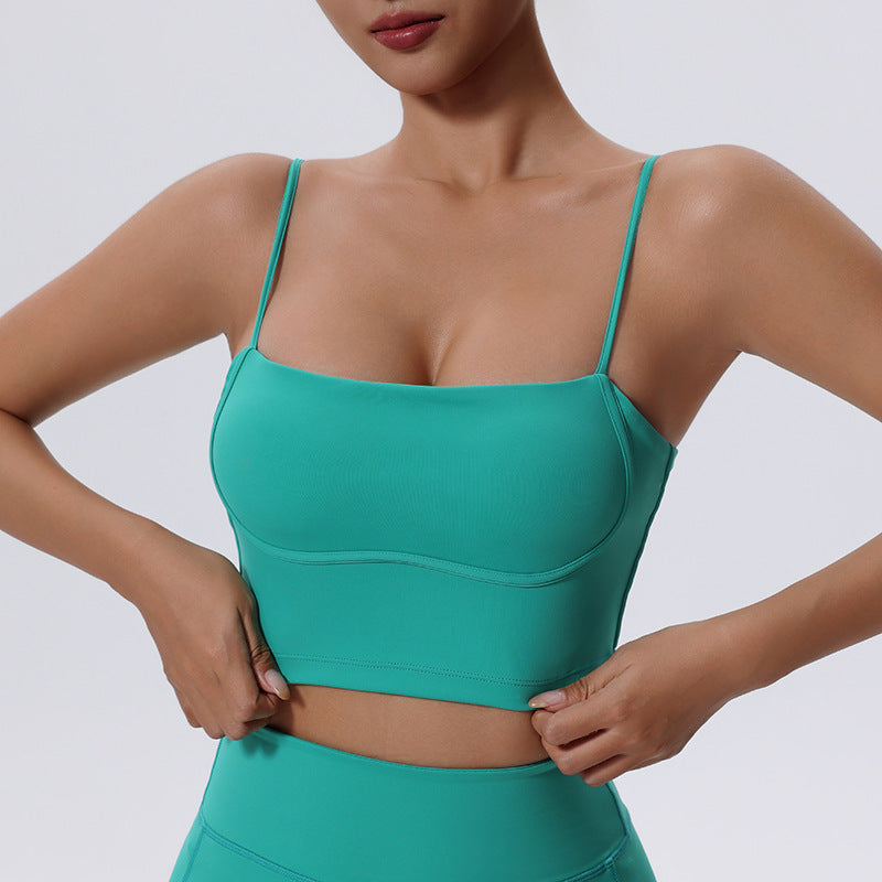 Women's Spaghetti Strap Quick-drying Exercise Bra Vest