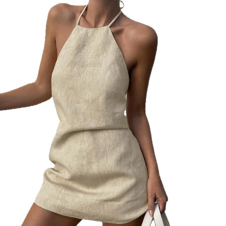 Women's Summer New Cotton And Linen Dress