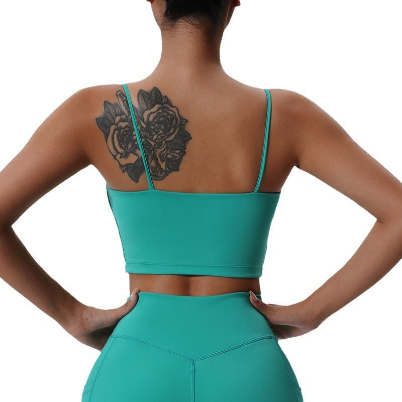 Women's Spaghetti Strap Quick-drying Exercise Bra Vest