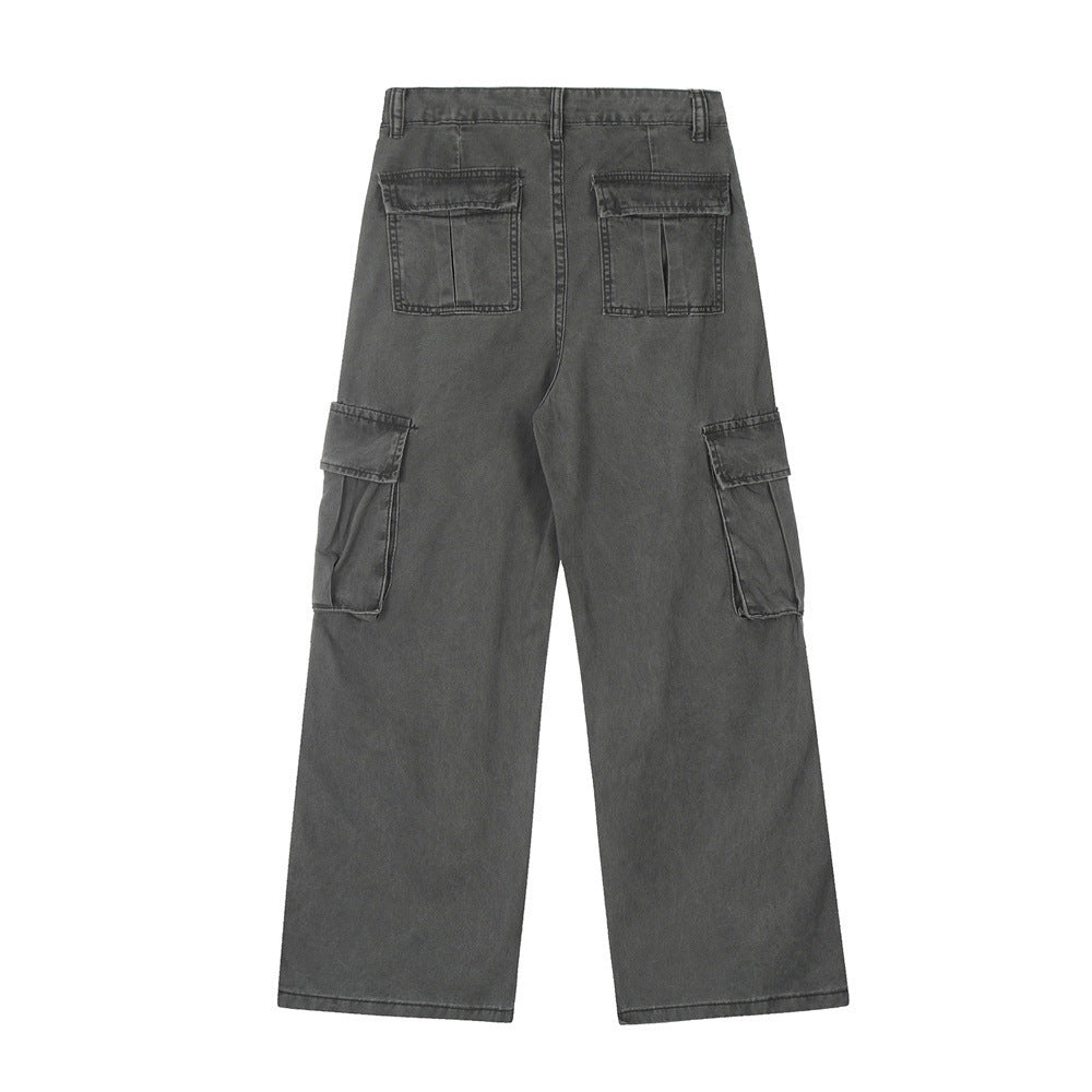 Fashion Personality Distressed Cargo Jeans Men