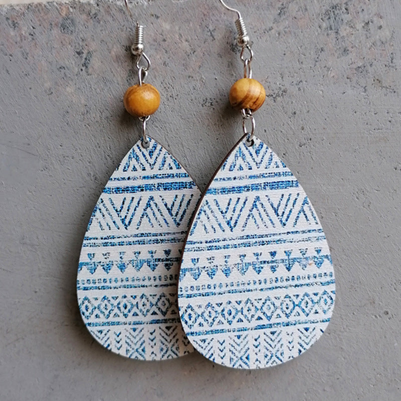 Vintage Ethnic Boho Drop Earrings Floral