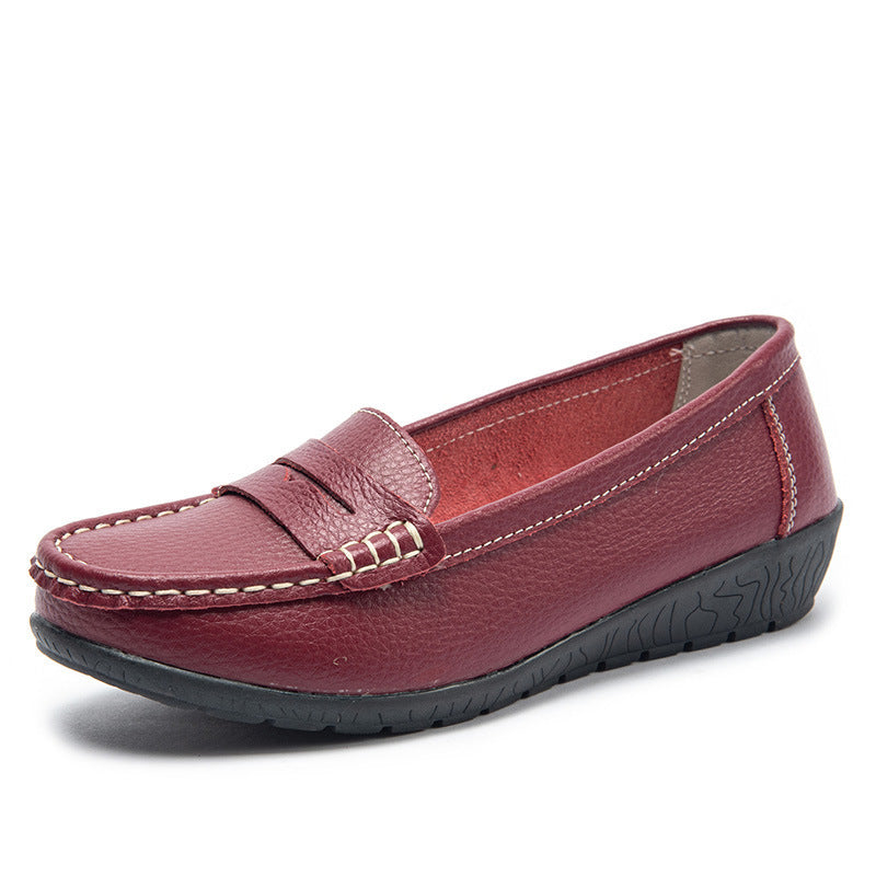 Nurse Shoes Casual Flat Heel Gommino Tendon Sole