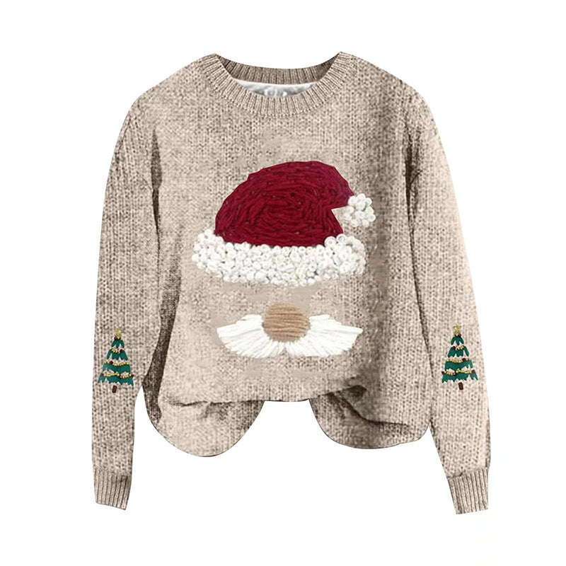 Women's Casual Christmas Print Loose Pullover