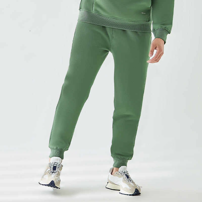 Heavy Beam Foot Shut Drawstring Thickened Velvet Sweatpants