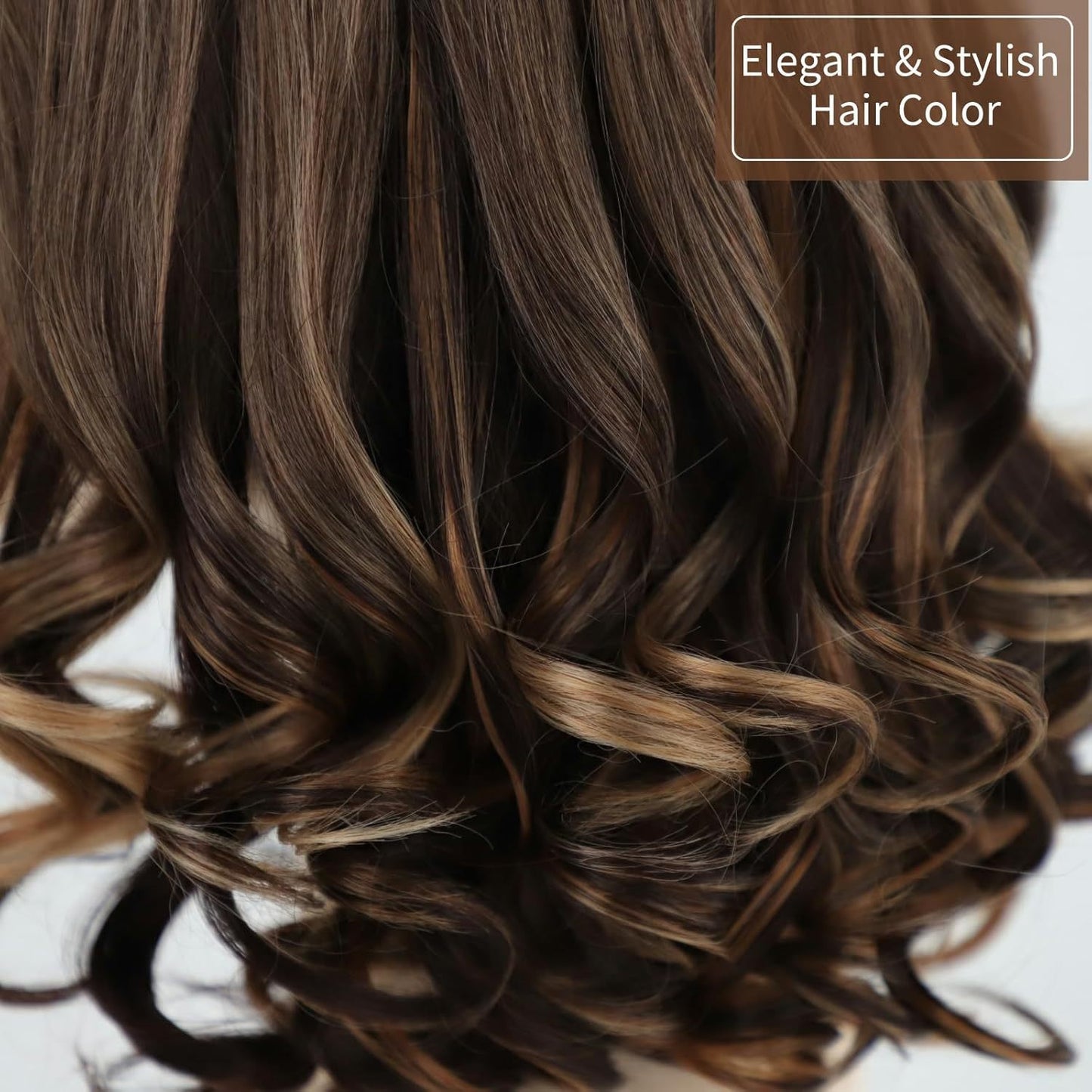 European And American Breathable Comfortable Mixed Color Curly Wig Head Cover