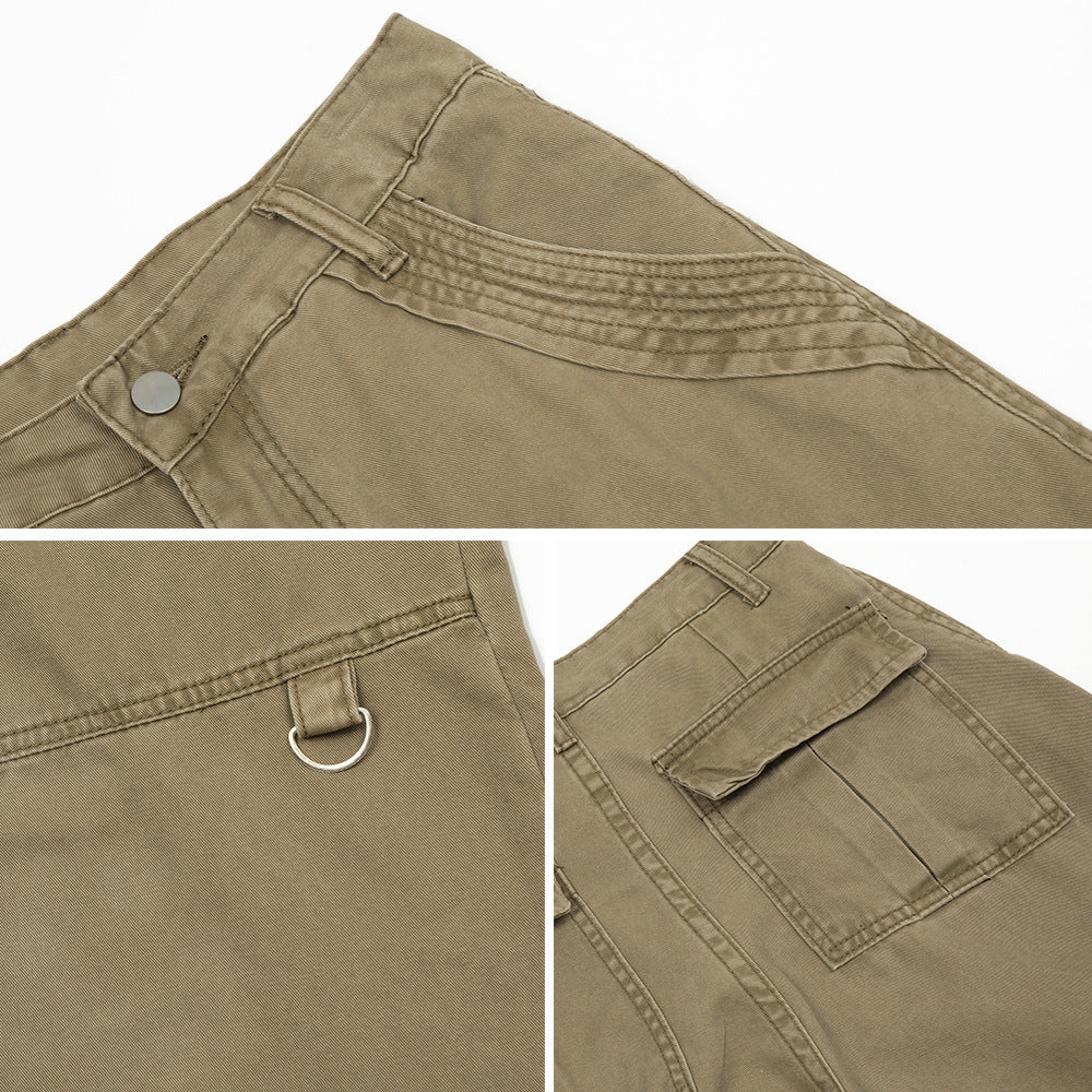 Fashion Personality Distressed Cargo Jeans Men