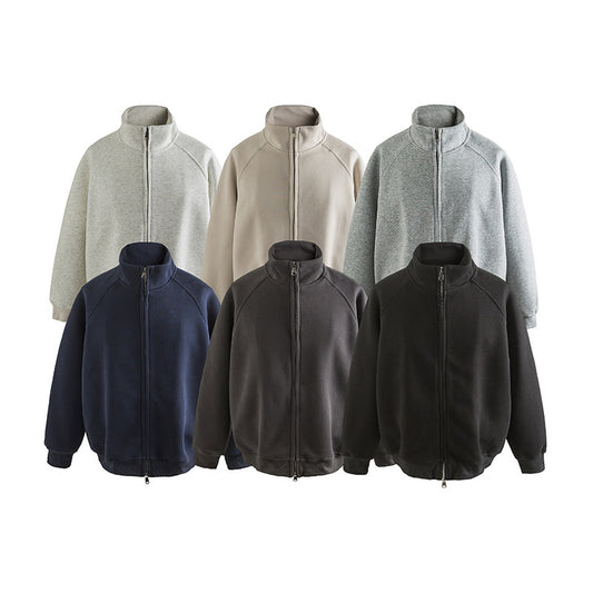 Long Sleeve Retro Top Simple Casual Coat
