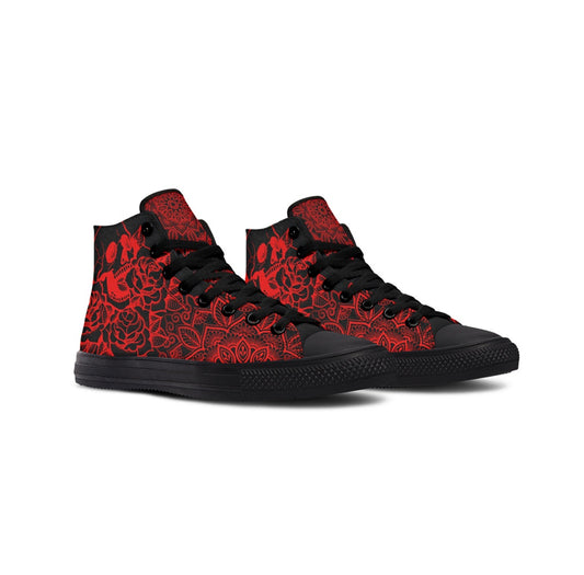 Printed Couple High-top Canvas Shoes