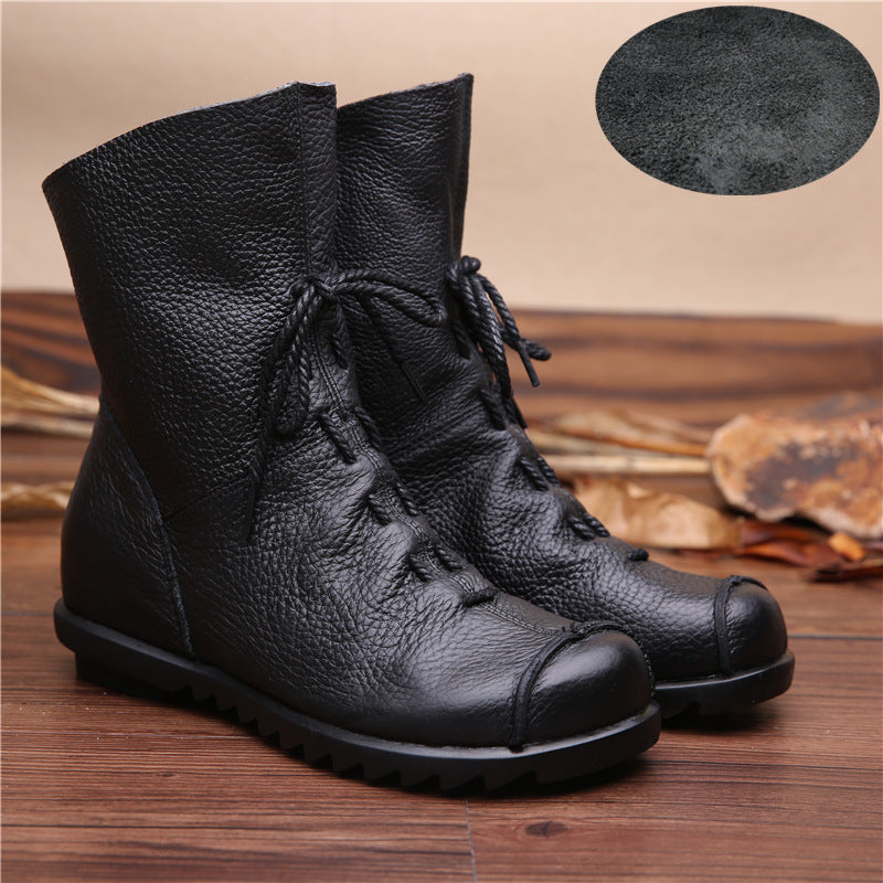 Women's Boots With Thick Heels And Soft Soles