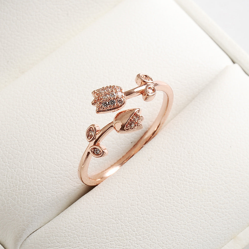 Simple Vintage French Vintage Rose Ring
