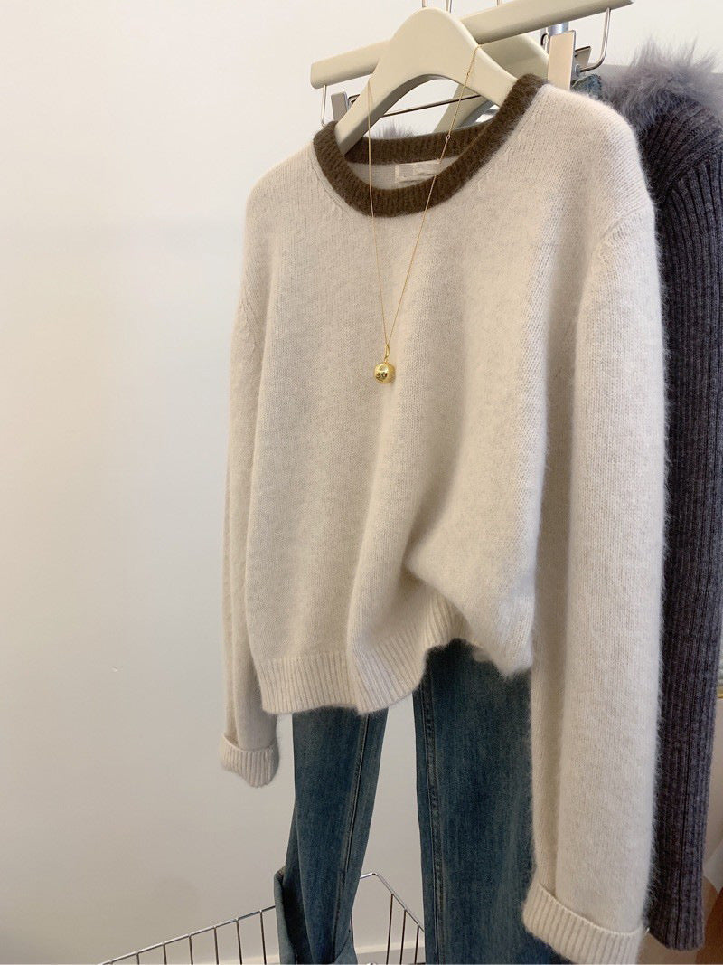 Idle Style Soft Glutinous Inner Wear Base Knitwear Top