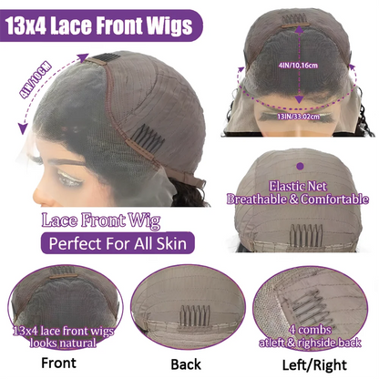 Highlight Body Wave Bob Wig Human Hair 13X4 Lace Front Human Hair Wigs For Women Honey Blonde HD Transparent Lace Frontal Wig