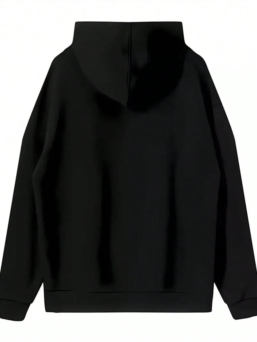 New High Quality Men's Streetwear, Graphic Print Fashionable Cotton Soft Outdoor Sports Hoodie