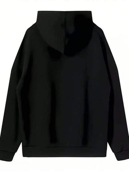 New High Quality Men's Streetwear, Graphic Print Fashionable Cotton Soft Outdoor Sports Hoodie