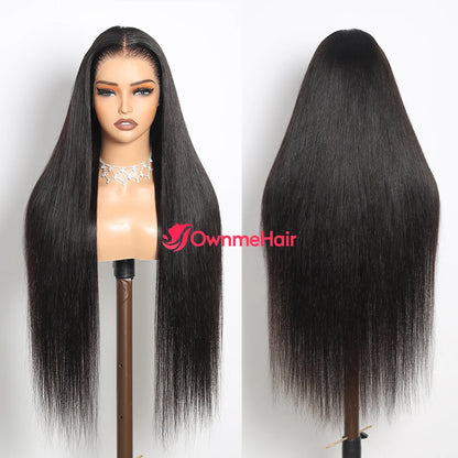 Real 100% Human Hair 13x6 Glueless Lace Wig Vietnames Bone Straight Hair Pre Plucked Bleached Knots Ready to Wear and Go 32Inch