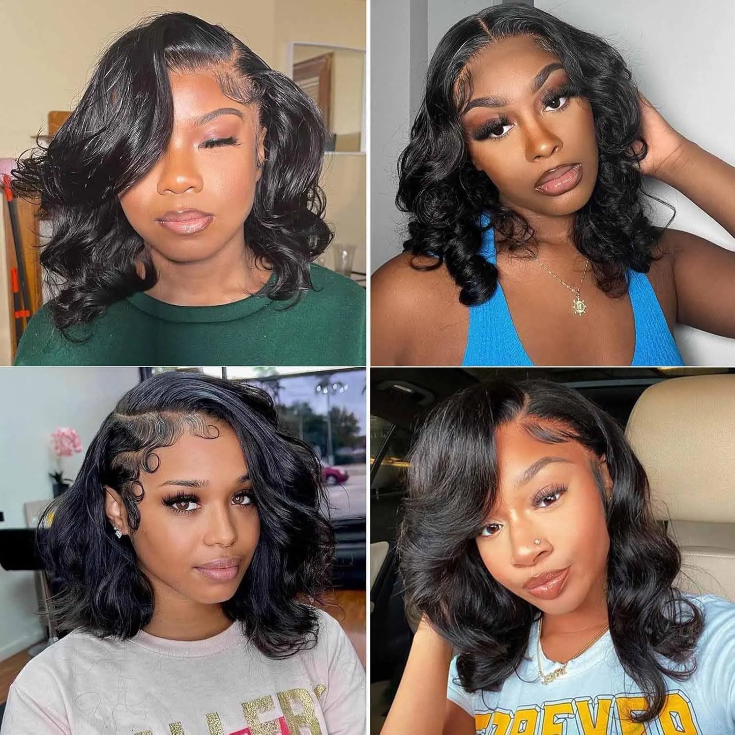 250% Brazilian Human Hair Wig Loose Wave Short Bob Wig Body Wave 13X4 HD Lace Frontal Wig Human Hair Wigs For Black Women