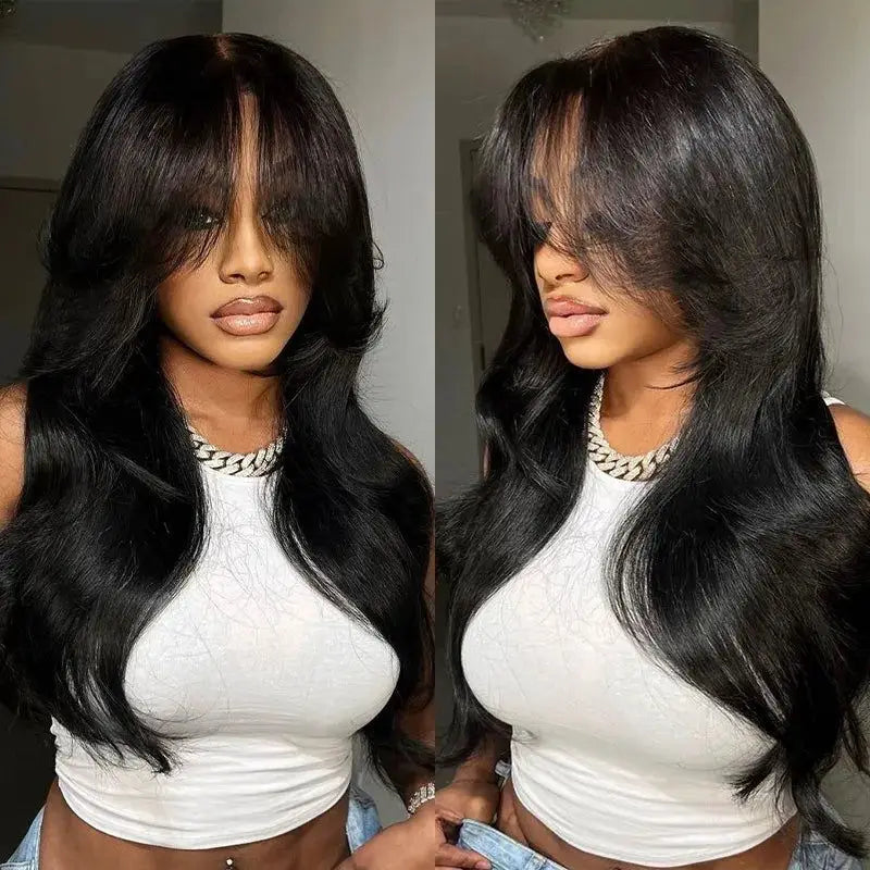 Natural Human Hair 7x5 Lace Wigs Cut Layer Human Hair Lace Front Raw Virgin Cuticle Wigs 100% Vietnamese Human Hair Wgs