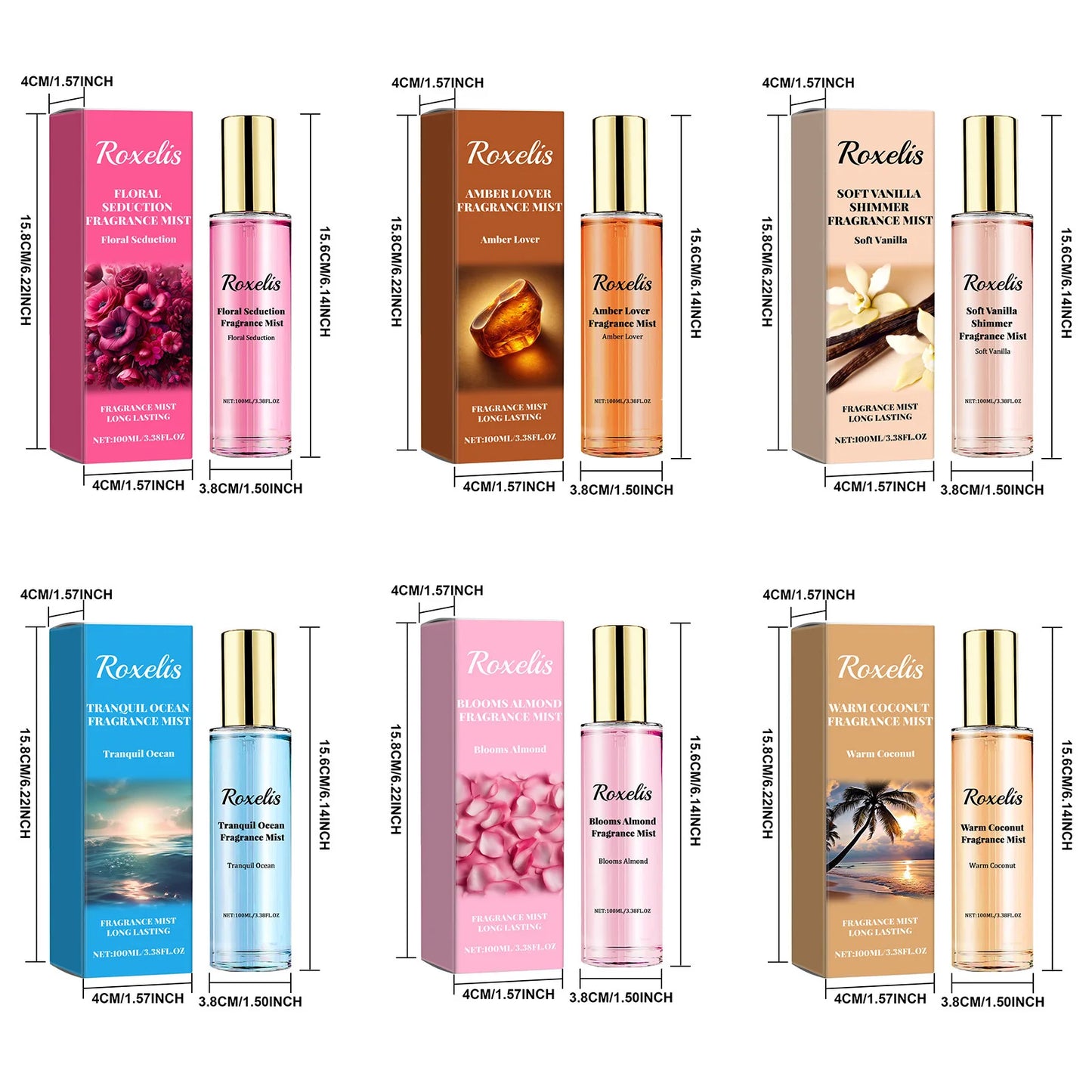 Roxelis 100ml Floral Aroma Dating Perfume Spray Long Lasting Fragrance Couples Sexy Charming Flirting Freshing Pheromone Perfume