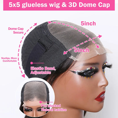 250 Density 30 40 Inches Deep Wave 13x4 13x6 HD Transparent Human Hair Wig 5x5 Glueless Curly Wave Lace Frontal Wigs For Woman