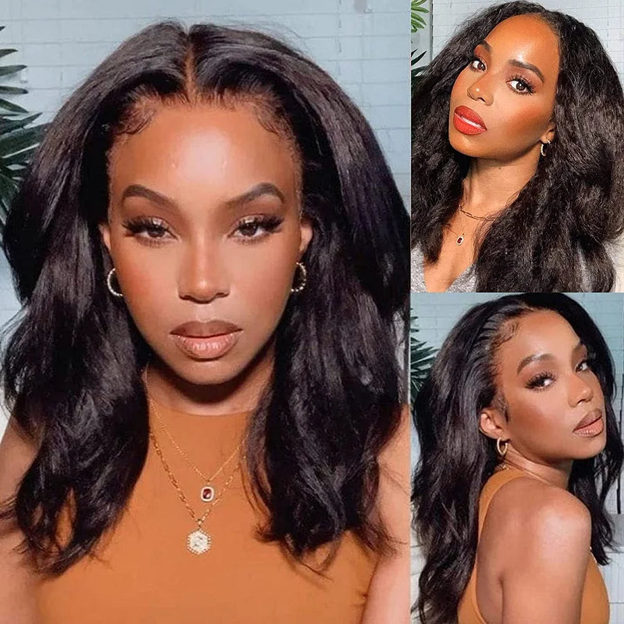 Kinky Straight Human Hair Wigs 13x6 Lace Frontal Wig Lace Front Wig Lace Human Hair Lace Frontal Wig Brazilian Wigs On Sale