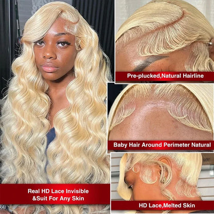 30 Inch 613 HD Lace Frontal Wig 13x6 Body Wave Human Hair Wigs 13x4 Lace Front Honey Blonde Colored Brazilian For Black Women