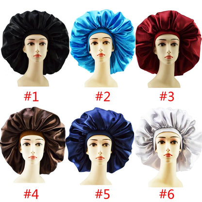 New Silk Sleeping Cap Night Hat Head Cover Bonnet Satin Cheveux Nuit For Curly Hair Care Women Beauty Maintenance Designer